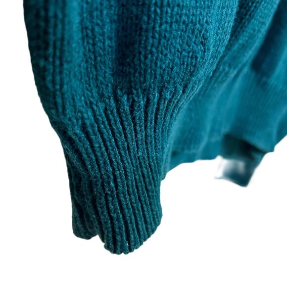 Structure Vintage Knitted Grandpa Sweater Embroidered Mock Neck Pullover Unisex - Picture 9 of 12